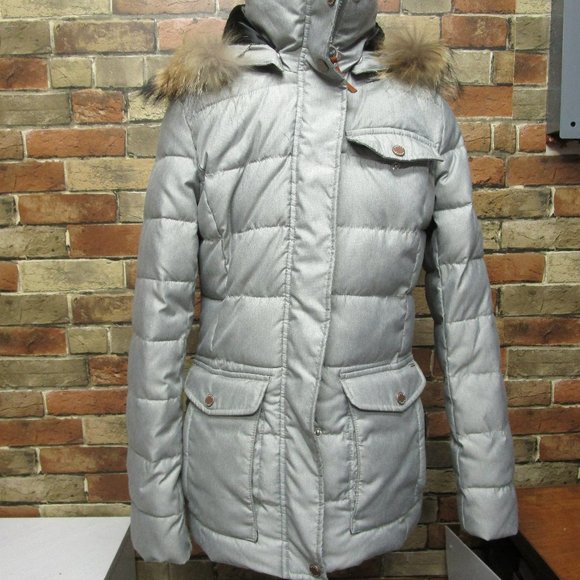 LUHTA Women's Jacket Gray Hooded Size 36/8 - Picture 1 of 8